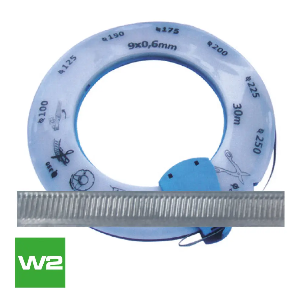 Rollo Cinta No Perforada W-2 Ancho 12 mm X 30 m