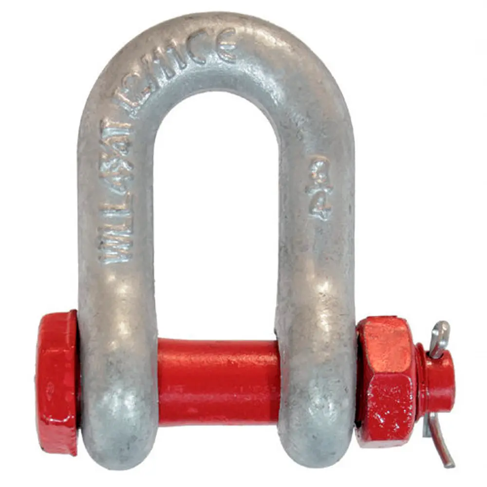 Grillete Recto Alta Resistencia Tornillo M-10 / 1 Tn Cincado