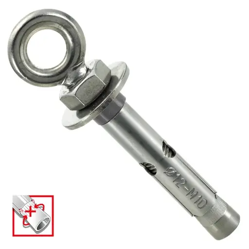 [FAEA210C] Fixbolt Aro Estampado Inoxidable A2 M-8X60 Ø10C 